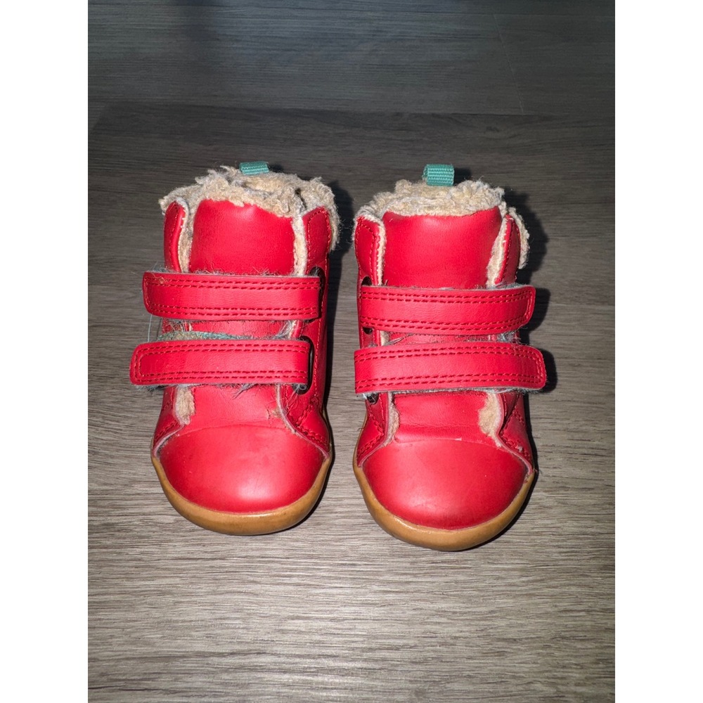 Ten Little Kids Red Velcro Shoes, 4.5